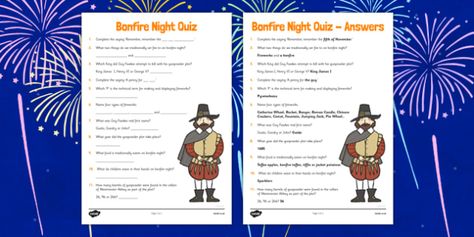 Bonfire Night Quiz Sheet - challenge, game, fun, knowledge, facts, ks1, ks2, fireworks, whole class, groups, information, topic Bonfire Night Quiz, Bonfire Night Activities, Underground House Plans, Gunpowder Plot, Underground House, Office Fun, Black Rose Tattoos, Underground Homes, Doll House Plans