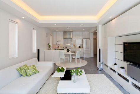 Modern Zen Design House by RCK Design | HomeDSGN, a daily source for inspiration and fresh ideas on interior design and home decoration. Modern Zen Kitchen, Zen House Design, Modern Zen House, Zen Interior Design, Design Interior Modern, Ruang Tv, Design Ložnic, Living Room And Kitchen Design, Zen Interiors