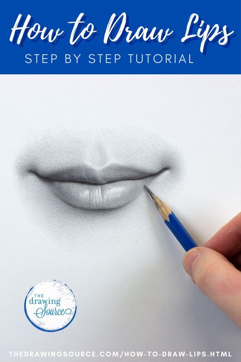 How To Draw The Mouth, How To Make Realistic Drawing, Realistic Portrait Drawing Tips, Drawing Mouths Realistic, How To Draw Lips Realistic, Draw Mouth Tutorial, Human Portrait Drawing, How To Sketch Lips, Drawing Lips Step By Step