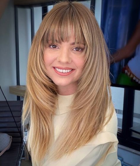 Chin Layers, Bangs And Long Layers, Very Long Bob, Long Shaggy Haircuts, Layered Haircuts Straight, Long Layered Haircuts With Bangs, Shaggy Bangs, Straight Hair With Bangs, Angled Hair