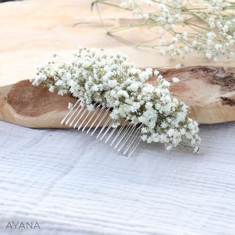 Wedding Flowers Comb LUCIE Boho Hair Accessory With Durable - Etsy.de Wedding Flower Comb, Bohemian Hair Accessories, Country Wedding Flowers, Flower Headdress, Boho Hair, Hair Accessories Boho, Flower Comb, Natural Flowers, Bohemian Hairstyles