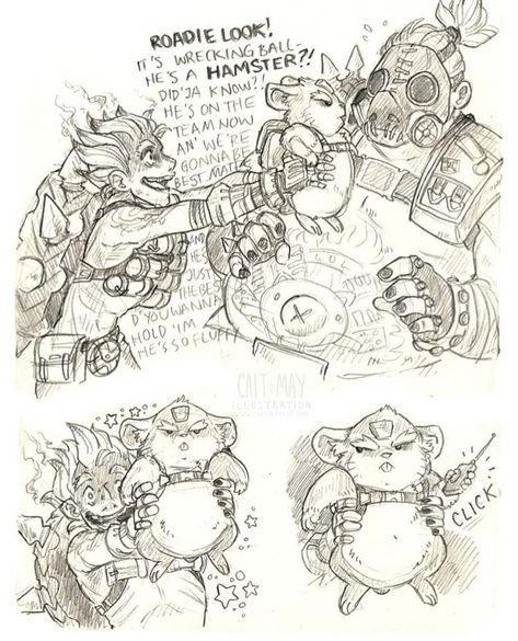 Junk Rat, Junker Queen, Overwatch Bastion, Junkrat And Roadhog, Overwatch Comic, Overwatch Memes, Overwatch Fan Art, Overwatch 2, Illustration Art Drawing