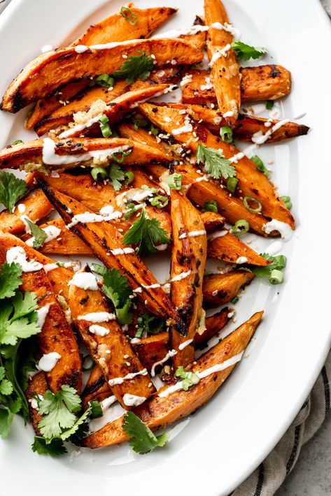 Gold Potato Recipes, Beginner Cook, Wedding Foods, Sweet Potato Recipes Roasted, Oven Roasted Sweet Potatoes, Miso Butter, Sweet Potato Wedges, Cooking For Beginners, Potato Dishes