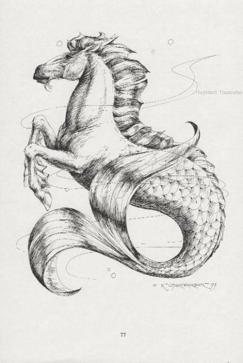 A fantasy seahorse, not like the real ones. Fantasy Seahorse, Seahorse Drawing, Seahorse Tattoo, Wrist Tattoo Ideas, Magical Horses, Fantasy Horses, Site Map, Horse Tattoo, Mermaids And Mermen