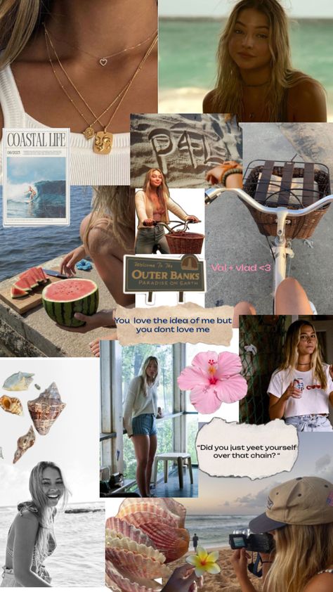 Sarah Cameron aesthetic Outer banks, summer girl Sarah Cameron Aesthetic, Outer Banks Summer, Cameron Aesthetic, Banks Icon, Outer Banks Style, Sarah Cameron, Outer Banks Beach, You Dont Love Me, Coastal Life