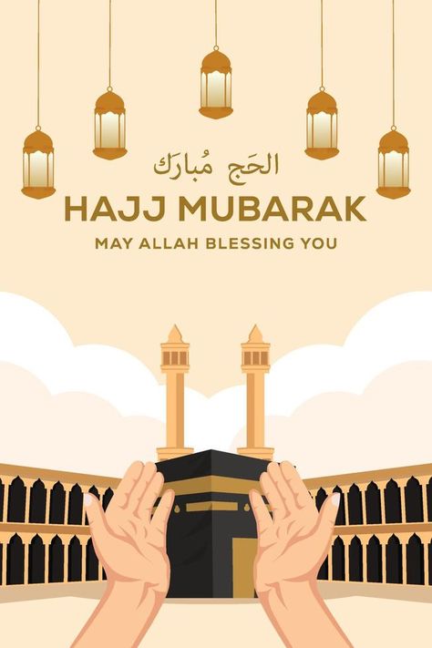 hajj Mubarak flat design vertical banner poster illustration Hajj Design Poster, Welcome Back Home, Hajj Mubarak, Vertical Banner, Easy Canvas, Banner Ad, Poster Banner, Easy Canvas Art, Poster Illustration