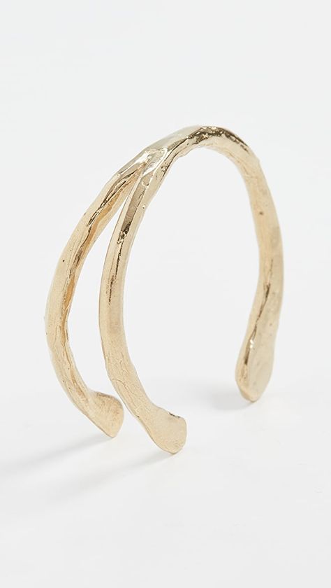 Maison Monik Jonc Wishbone Bracelet | SHOPBOP Metal Jewelry, Accessories Design, Gold Bracelet, Shoe Accessories, Clothes Design, Gold, Gifts