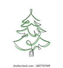 Merry Christmas One Line Images, Stock Photos & Vectors | Shutterstock Line Drawing Christmas, New Year Drawing, One Line Drawings, Line Drawing Images, New Year's Drawings, Line Images, Continuous Line Drawing, Christmas Words, Tree Drawing