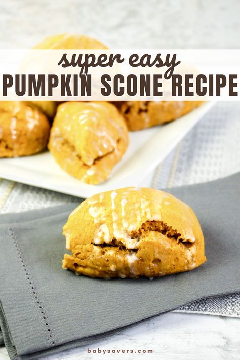 The easiest pumpkin scone recipe! These deliciously spiced pumpkin scones have flavors of cinnamon, nutmeg, brown sugar and all the delicious tastes of pumpkin pie spice. It's not a copycat recipe, but it gives the Starbucks pumpkin scone some serious competition! Starbucks Pumpkin Scones, Pumpkin Scones Recipe, Pumpkin Scones, Starbucks Pumpkin, Spiced Pumpkin, Fun Recipes, Best Food Ever, Glaze Recipe, Delicious Pumpkin