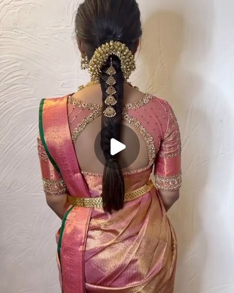 Latest Back Blouse Designs, Saree Drape, Latest Blouse Designs Pattern, Messy Braids, Perfect Blouse, Blouse Models, Designer Blouse Patterns, Bridal Makeup Artist, Blouse Designs Latest