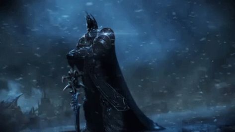 Arthas Menethil, King Gif, Black Cat Anime, Lich King, Funny Morning Pictures, Warcraft Art, Moving Wallpapers, Dragon Rpg, Gaming Wallpapers