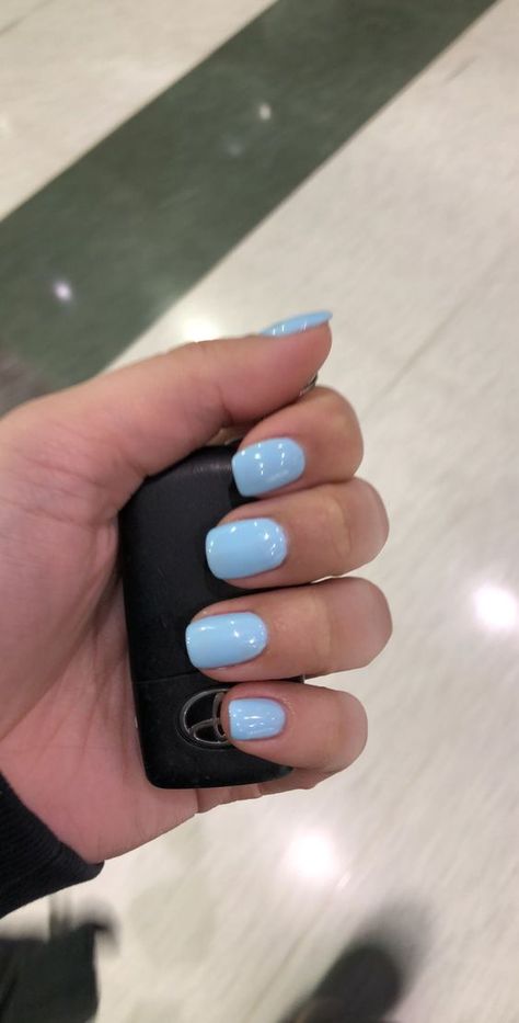 Blue Shellac Nails, Blue Shellac, Blue Gel Nails, Short Gel Nails, Blue Nail Polish, Dip Nails, Cute Gel Nails, Shellac Nails, Blue Nail