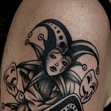 Victorian Aesthetic Tattoo, Female Jester Tattoo, Dark Jester Tattoo, Trickster Tattoo, Harlequin Tattoo, Marionette Tattoo, Female Jester, Jester Tattoo, Michigan Tattoos