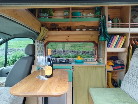 Vauxhall Vivaro 2006 Unique campervan ⋆ Quirky Campers Vauxhall Vivaro Camper Conversion, Vivaro Camper Conversion, Vivaro Swb Camper, Self Build Campervan Interior, Camper Storage Ideas, Vivaro Camper, Campervan Wooden Interior, Campervan Storage, Vauxhall Vivaro Camper