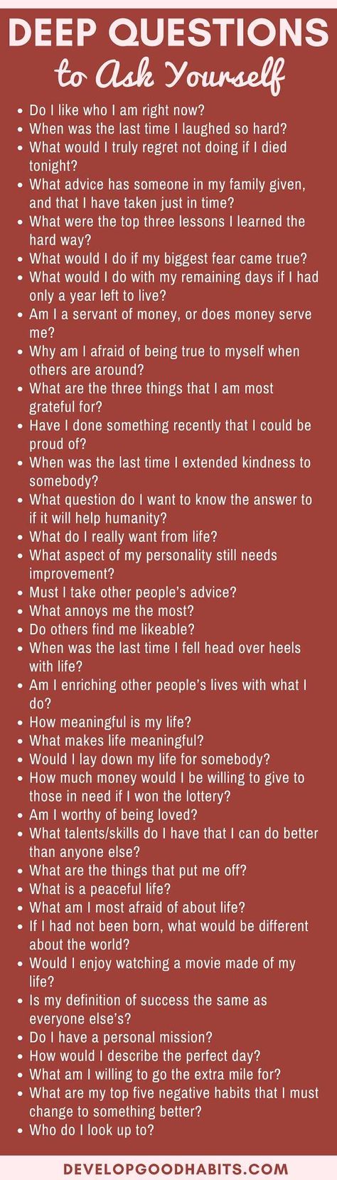 Deep Questions To Ask, Journal Questions, Questions To Ask Yourself, Deep Questions, Getting To Know Someone, Vie Motivation, Writing Therapy, Journal Writing Prompts, Ask Yourself