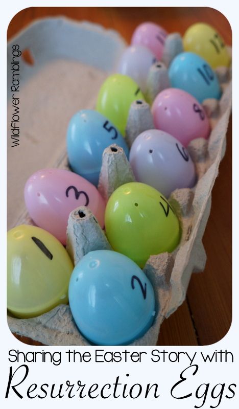 Sharing the Easter Story with Resurrection Eggs (free printable!) from Wildflower Ramblings Easter Story Eggs, Resurrection Eggs, The Easter Story, Easter Lessons, Easter Sunday School, Children's Church Crafts, Easter Preschool, Easter Story, Easter Activities