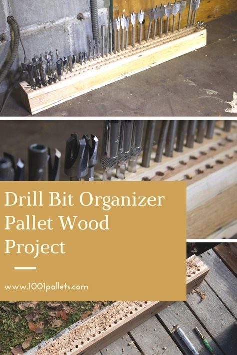 Today on pallet.tv we build a drill bit organizer using …    Read More »  #BitStorageTray, #BitTray, #Drill, #DrillBitOrganizer, #DrillBits, #Organizer, #PalletWood, #PalletWoodProjects, #Woodworking, #Workshop, #WorkshopOrganization, #WorkshopStorage #Workshopandtools Drill Bit Organizer, Drill Bit Storage, Bit Organizer, Pallet Tv, Bit Storage, Repurpose Pallets, Pallet Furniture Plans, Diy Pallets, Pallet Furniture Designs