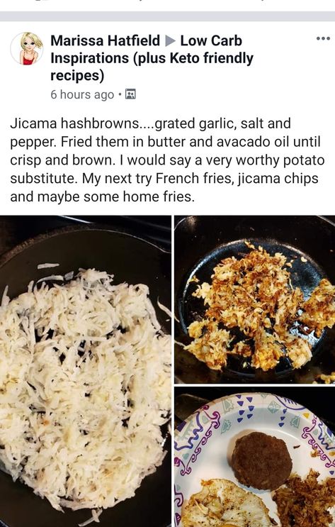 Jicama Hashbrowns Low Carb, Home Fries, Types Of Diets, High Protein Low Carb, Blood Type, Living Well, French Fries, High Protein, Mashed Potatoes