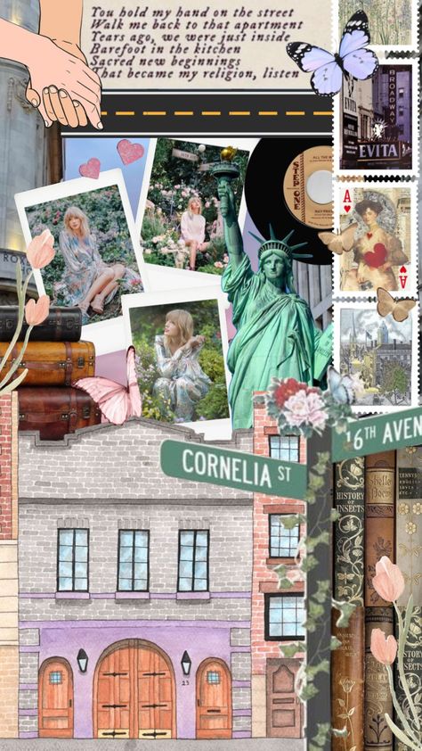 #myfirstshuffle Cornelia Street Wallpaper, Taylor Swift Cornelia Street, Lover Collage, Street Wallpaper, Cornelia Street, New York City Travel, English History, Taylor Swift Wallpaper, Hold My Hand