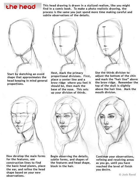 How to Draw a Face - 25 Step by Step Drawings and Video Tutorials | Read full article: http://webneel.com/how-draw-faces-drawings | more http://webneel.com/drawings | Follow us www.pinterest.com/webneel رسم كاريكاتير, Face Proportions, Draw Realistic, 얼굴 드로잉, Portrait Sketch, 얼굴 그리기, Winter Watercolor, Anatomy Study, Drawing Faces