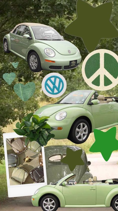 im being so serious when i say i'd give my left testicle to own a volkswagen new beetle gls 2.0 convertable (green) as my first car Mint Green Vw Beetle, New Volkswagen Beetle, Green Volts Wagon Beetle, Green Vw Beetle Aesthetic, Sage Green Volkswagen Beetle, Cute Vw Beetle, Volkswagen Beetle Wallpaper, Green Beetle Car, Volkswagen Beetle Aesthetic