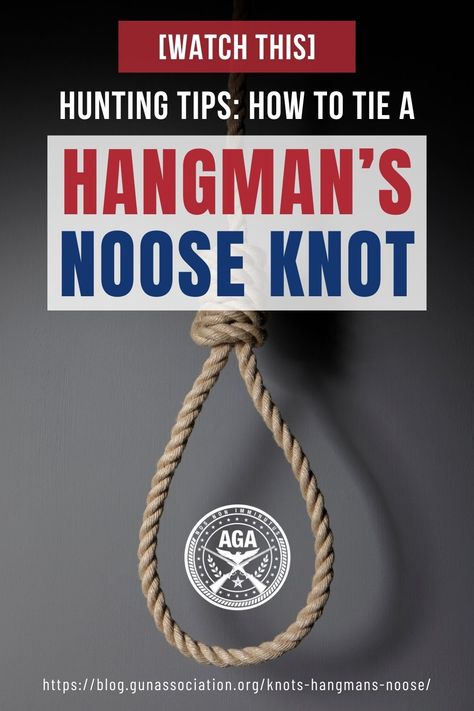 How To Tie A Hangmans Knot, Hangmans Knot, Dark Websites, Fishing Knots Tutorials, Camping Rope, Survival Preparedness, Survival Knots, Survival Stuff, Fire Arms