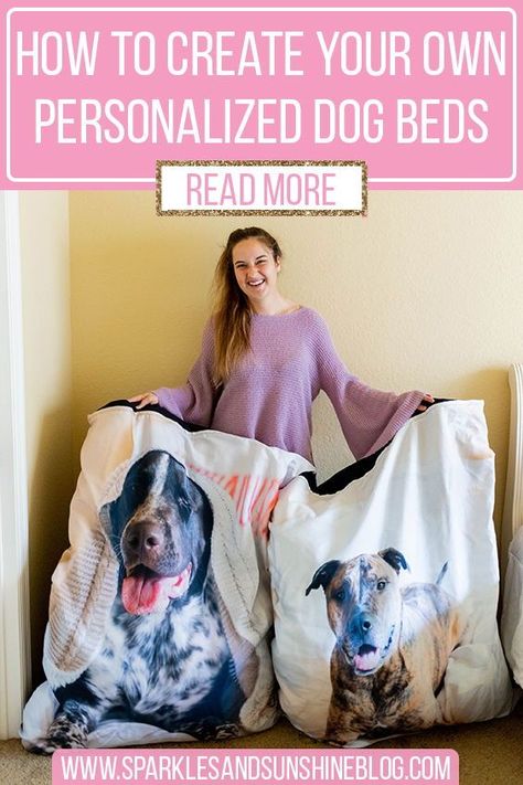 Are you a dog mom who loves putting your dog’s name and face on everything? Then you need one of these personalized dog beds! I was able to make my very own personalized dog beds for Diesel and Annie with Horse Scout Design! With endless customization options with colors, text, and of course photos, your personalized dog bed will be the perfect gift and surprise for your dog! Learn how to make your own in my full post at Sparklesandsunshineblog.com Personalized Horse Gifts, Indoor Dog Bed, Horse Trainer Gifts, Horse And Dog, Scout Design, Personalized Dog Beds, Medium Dog Bed, Outdoor Dog Bed, Horse Trainer