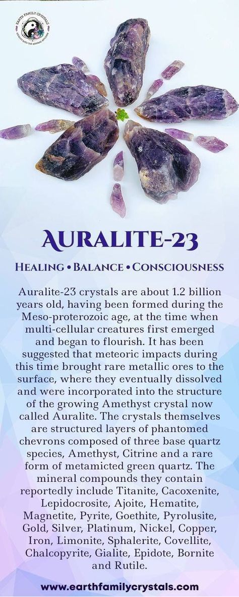 Who loves Auralite-23?? We have so many beautiful pieces at the EFC headquarters! Let us know if you want to see some of the specimens we have available, we'll post pics! Crystals Meaning, Auralite 23, Crystal Uses, Northern Ontario, Crystal Guide, Magical Stones, Crystals Healing Properties, Amethyst Healing, Crystals Healing