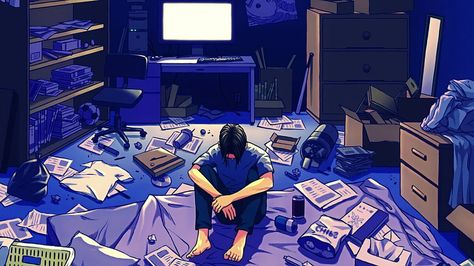 Hikikomori Anime, Messy Room, Rimini, Animation Art, National Geographic, Aesthetic Art, Aesthetic Anime, Art Wallpaper, Pixel Art