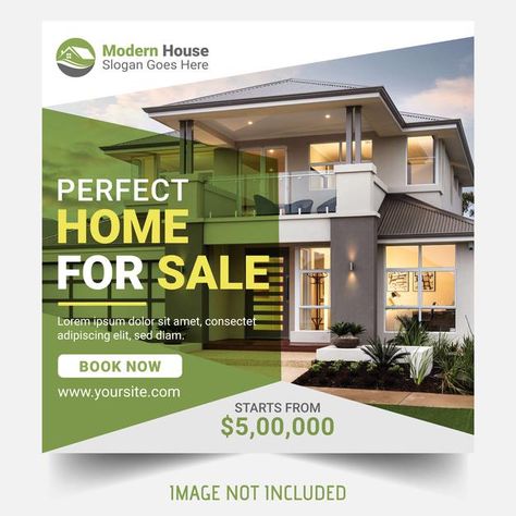 Social Media Advert, Real Estate Banner, House Poster, Estate House, Real Estate Marketing Design, Real Estate Ads, Ideal Partner, House Property, Graphic Design Ads