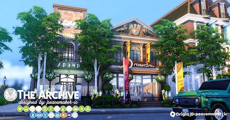 Simsational Designs: Willow Creek Makeover - Community Lots Sims 4 Willow Creek, The Sims 4 Lots, Sims Building, Sims Four, Willow Creek, Sims 4 Build, Sims 4 Houses, Sims House, Rooftop Terrace