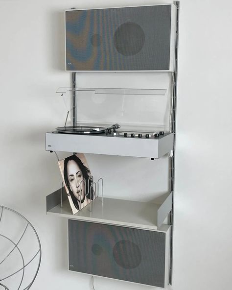 The Best of Sade . stereo system designed by Dieter Rams, 1970's. 🪧 . . . #hifi #audiovisual #sade #inspiration #loft #creativespace #design #homedecor #archives #studio #light #architecture #studio #designer #inspiration #inspo #moderndesign #design #aesthetic #fyp #moodboard #viral Stereo Furniture, Vitsoe Shelving, Turntable Furniture, Audiophile Room, Hifi Furniture, Wall Speakers, Record Player Cabinet, Vintage Shelving, Braun Design