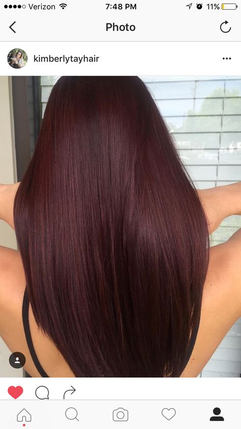 Burgundy Tinted Hair Dark Brown, Bungurdy Hair, Red Tinted Hair Brunette, Dark Red Box Dye, Black With Red Tint Hair, Dark Red Hair Brunettes, Deep Red Burgundy Hair Color, Velvet Brown Hair Color, Dark Cranberry Hair