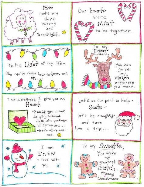 Christmas Love Notes for the Happy Hubby! - free printable from the HappyHomeFairy.com Love Notes For Husband, Happy Home Fairy, Christmas Note, Diy Christmas Cards, Happy Home, December 25, 12 Days Of Christmas, Christmas Love, Love Notes