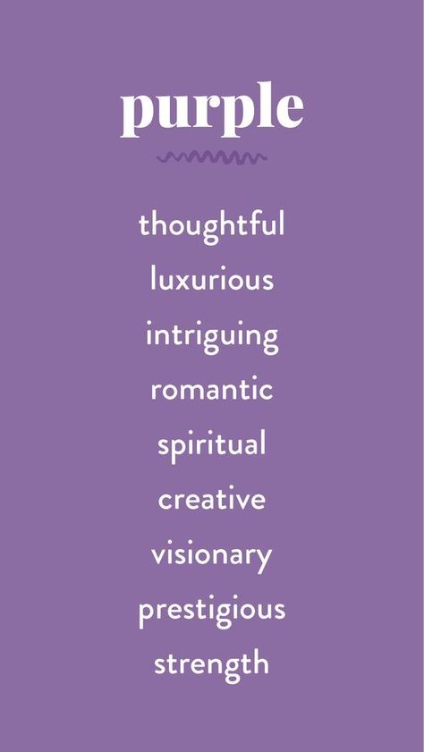 Psychology Color, Purple Meaning, Psychology Of Color, Colour Psychology, Color Symbolism, Creative Design Studio, Color Personality, Colors And Emotions, Color Meanings