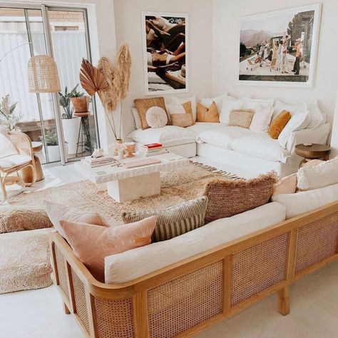 Boho Houses, Living Decoracion, Beautiful Bedroom Inspiration, Boho Chic Interior, Modern Boho Decor, Scandi Home, Room Design Bedroom, Natural Home Decor, House Room