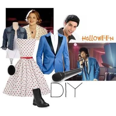 Julia & Robbie costuming Wedding Singer Costume, Wedding Singer Movie, Fancy Halloween Costumes, Singer Costumes, Wedding Singer, Movie Halloween Costumes, The Wedding Singer, Halloween Makeup Looks, Adam Sandler