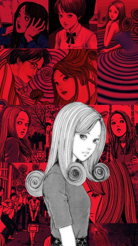 Uzumaki Wallpaper Junji Ito, Kirie Uzumaki, Uzumaki Kirie, Junji Ito Wallpaper, Kirie Goshima, Uzumaki Wallpaper, Ito Junji, Anime Horror, Japan Logo