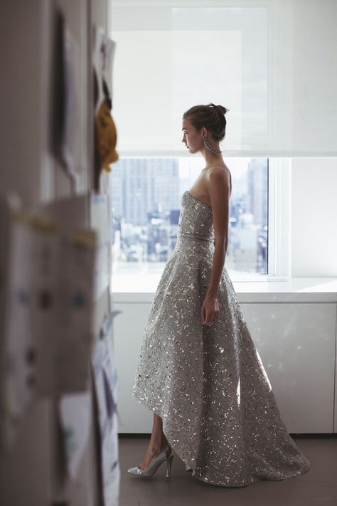 Grey Wedding Dress, City Hall Wedding, Karlie Kloss, Gray Weddings, Gorgeous Gowns, Elie Saab, Prom Gown, Beautiful Gowns, Fancy Dresses