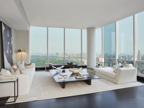 A five-bedroom condo on West 57th Street is up for sale Apartamento New York, New York Condos, Appartement New York, Manhattan Apartment, New York Apartment, Home Modern, Nyc Apartment, A Living Room, Apartments For Sale