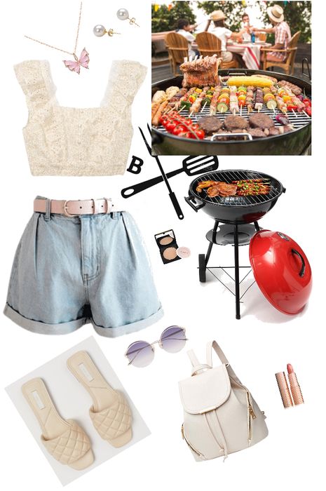 summer BBQ Outfit | ShopLook Cute Bbq Outfits Summer, Bbq Party Outfits Summer, Picnic Core, Summer Bbq Outfit, Bbq Outfit, Wwe Lita, Bbq Outfits, Soft Outfits, Styled Outfits