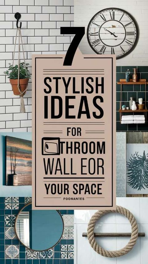 7 Stylish Ideas for Bathroom Wall Decor to Elevate Your Space Bathroom Tapestry Wall Art, Mens Bathroom Wall Art, Large Bathroom Decor Ideas, Modern Bathroom Decor Ideas Inspiration, Bathroom Themes Ideas, Small Bathroom Wall Decor Ideas, Toilet Artwork, Bathroom Art Ideas