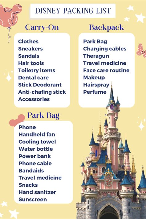 Planning a trip to the most magical place on earth in 2024? We’ve got you covered with the ultimate packing list for an adults-only trip to Disney World. Get to the magic faster by not checking a bag and back strategically in a carry-on and backpack. Save hours of prepping and planning and steal our packing checklist! | Andrew & Kait - Married Travel Experts | Adults-Only Disney | Couples Trips | Honeymoon Destinations #DisneyParks #CarryOnOnly #PackingList #TravelTips Pack For Disney In A Carry On, Disney Suitcase Packing, Disney World Packing List For Adults, Solo Disney World Trip, Disney Packing List For Women, First Time Disney Trip, Disney Packing List Families, Packing List For Disney World, Disney Checklist