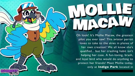 Mollie Macaw | Indigo Park Wiki | Fandom Indigo Park Mollie Macaw, Indigo Park Characters, Indigo Park Game Fanart, Indigo Park Game, Indigo Park Fanart, Cartoon Crafts, Indigo Park, Park Games, Personajes Studio Ghibli