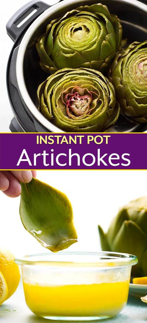 Pressure Cooker Artichokes, Steamed Artichokes, Dipping Sauce For Artichokes, Instant Pot Veggies, Steam Artichoke, How To Cook Artichoke, Artichoke Recipes, Best Instant Pot Recipe, Easy Instant Pot Recipes