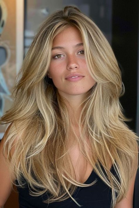 Volumizing Long Layers Hairstyle for Fine Hair Front Layered Haircuts, Blonde Hair Transformations, Long Blonde, Layered Haircuts, Layered Hair, Style Ideas, Blonde Hair, Long Hair, This Year