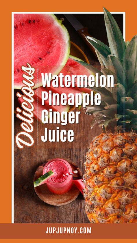 Transform your taste buds with our "From Disappointment to Delight" Watermelon Pineapple Ginger Smoothie! This refreshing blend combines juicy watermelon, tangy pineapple, lime and a zing of ginger for a revitalizing, nutrient-packed treat that uplifts your spirit. Pineapple Ginger Smoothie, Pineapple Ginger Juice, Ginger Smoothie Recipes, Watermelon Juice Recipe, Pineapple Ginger, Juicy Watermelon, Ginger Smoothie, Sweet Watermelon, Refreshing Food