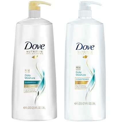 Amazon.com : Dove Nutritive Solutions Daily Moisture, Shampoo and Conditioner Duo Set, 40 Ounce Pump Bottles : Beauty & Personal Care Dove Shampoo And Conditioner, Shampoo Dove, Drugstore Shampoo, Dove Shampoo, Dove Body Wash, Shampoo And Conditioner Set, Dry Shampoo Hairstyles, Hydrating Shampoo, Moisturizing Conditioner