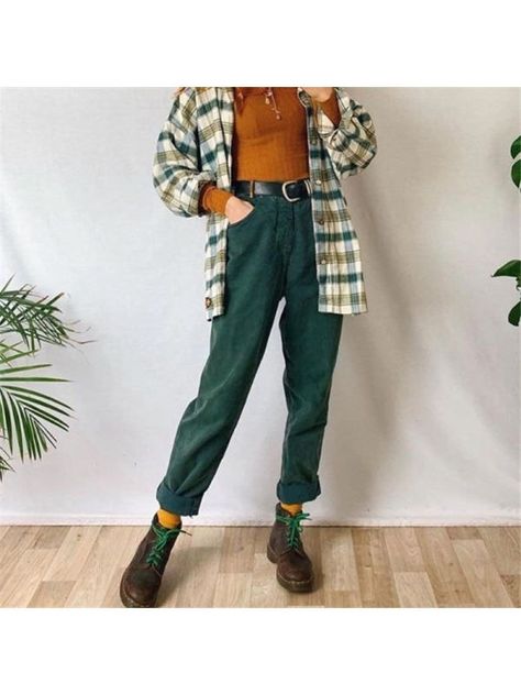 71a58e8cb75904f24cde464161c3e766desc52610153ri Vintage Outfits 90s Retro, Harem Trousers, Outfit 90s, Pants Women Fashion, Vintage Swimsuits, Outfit Black, Long Jeans, Outfit Winter, Green Pants