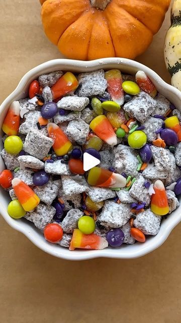 Kelsey Oppenheim on Instagram: "Candy corn OR no candy corn that is the real question 😅 Whip up a batch of this Halloween Puppy Chow for your next Halloween movie marathon 👻🎃🍫 It’s the perfect fall dessert recipe! Do you call it Puppy Chow or Muddy Buddies??" Candy Corn Puppy Chow, Halloween Puppy Chow, Halloween Movie Marathon, Halloween Puppy, Muddy Buddies, Halloween Movie, Puppy Chow, Fall Dessert Recipes, Fall Dessert